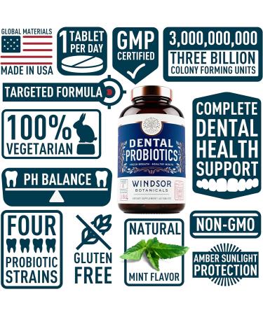Oral Probiotics for Teeth and Gums - 3BN CFU Lactobacillus - Dental Probiotics for Bad Breath - 45 Breath Mints Tablets - Buy Online on GoSupps.com