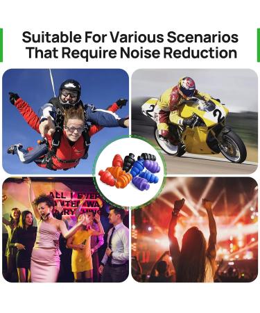 Premium Noise Cancelling Ear Plugs for Sleeping | 8 Pairs Reusable & Comfortable | 33dB NRR for Concerts Snoring & Travel - 4 Colors Available - Buy Online on GoSupps.com