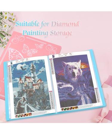 ZYNERY 2 Pack A3 Diamond Painting Storage Book | 60 Pages Art Portfolio for 12x16 inch Diamond Painting | Large Art Folder in Pink and Blue - Buy Online on GoSupps.com