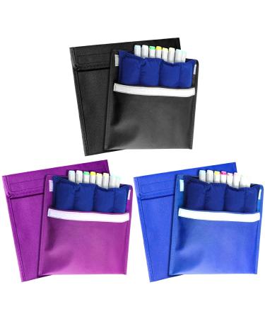 Insulin Cooling Wallet Set Includes 3 Pack Insulin Cooling Case 3 Pack Nylon Tape Bag Cooling Wallet Pouch Diabetic Travel Case No Freezing or Refrigeration (7.09 x 8.66 Inch 7.87 x 9.06 Inch)