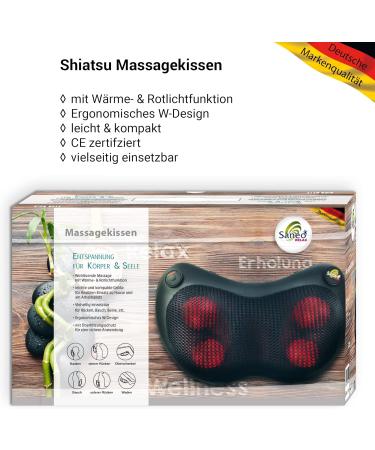 Saneorelax Shiatsu Massage Pillow with Heat Neck Shoulder & Back Relief | Premium German Quality - Buy Online on GoSupps.com