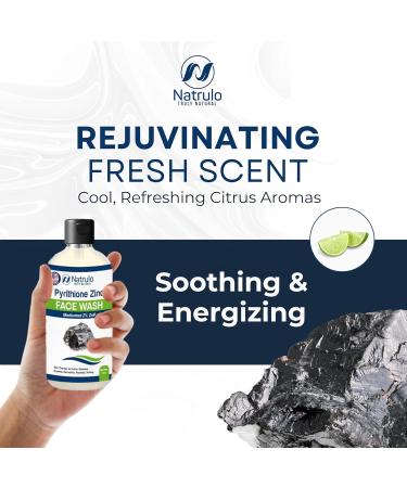 Natrulo Zinc Soap with Zinc Pyrithione | Gentle All-Natural Face & Body Wash | Daily Cleansing Formula for Oily Sensitive & Blemish-Prone Skin | Exfoliating Wash with Aloe & Citrus | Made in USA - Buy Online on GoSupps.com