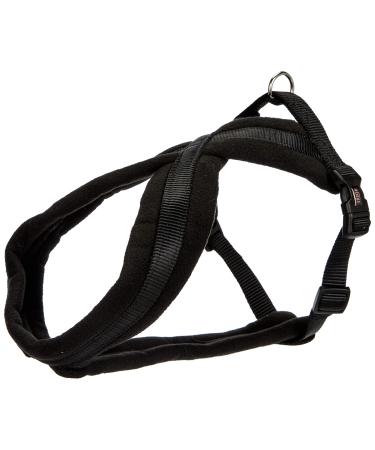 Trixie Premium touring harness size S - M: breast circumference 40 70 cm/20 mm in black - sporty dog harness with pleasant fleece padding continuously adjustable for small dogs 203801 black S M: 40 70 cm/20 mm