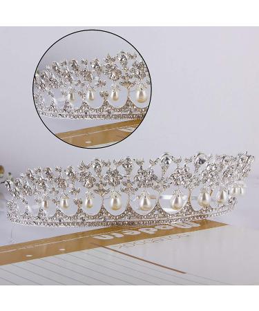 CROWN GUIDE Crystal Rhinestone Queen Bride Tiara Crown - Vintage Bridal Hair Accessories - Buy Online on GoSupps.com