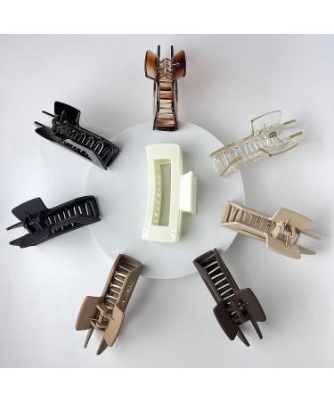 8Pcs Large Square Hair Claw Clips for Women - Non-Slip Big Banana Clips for Thick & Thin Hair - Buy Online on GoSupps.com