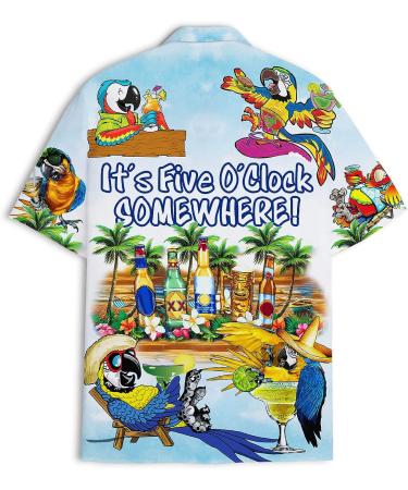 Vintage Hawaiian Horror Halloween Parrot Shirt - Funny Beach Gift - 4X-Large - Buy Online on GoSupps.com