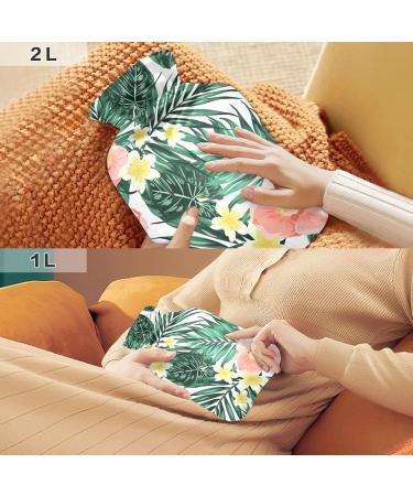 Summer Tropical Jungle Palm 2L Large Hot Water Bag - Bap Free Heat Pack for Pain Relief Headache & Neck Support - Buy Online on GoSupps.com