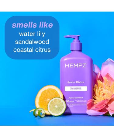Hempz Magnesium Body Lotion Serene Waters Moisturizer Soothing and Hydrating with Arnica 17 fl.oz. - Buy Online on GoSupps.com