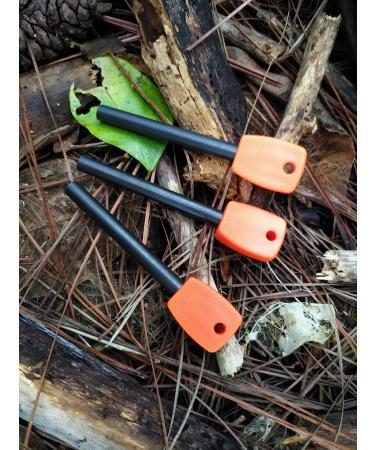 Fostar 3 PCS Tactical Ferro Rods Bushcraft Flint Fire Starter Kit Waterproof Camping Tool - Buy Online on GoSupps.com