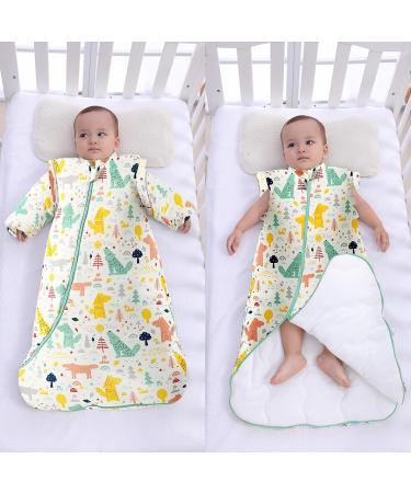 Kids Baby Sleeping Bag 3.5 Tog with Long Sleeves | Winter Animal Wolf Design | Cotton Toddler Sleeper Swaddle | Double Zipper Baby Grow Bag 12-24 Months - Buy Online on GoSupps.com