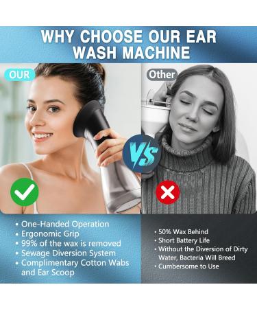 Ear Wax Removal with One-Piece Waste Tank Ear Irrigation Flushing System IPX7 Electric Ear Cleaner Rechargeable Ways&Super Battery-Safe Efficient - Buy Online on GoSupps.com