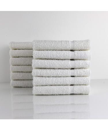 1888 Mills Durability Bleach Safe  Microfiber Alternative  24-Piece Utility Washcloth Set-White