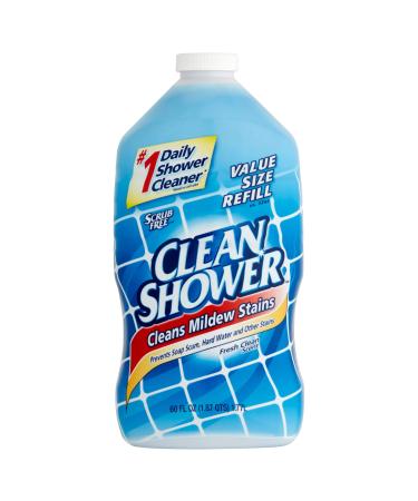 Scrub Free Clean Daily Shower Cleaner Refill, 60 Fl Oz (4)