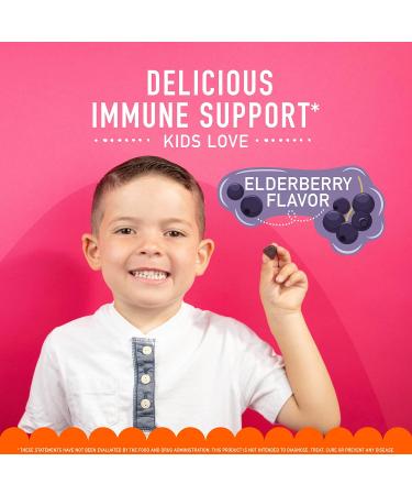 Airborne Kids Elderberry & Zinc Gummies - Immune Support for Kids - 130 Gummies - Elderberry Flavor - Buy Online on GoSupps.com