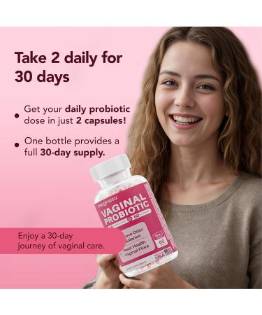 Vaginal Probiotics with Prebiotics Cranberry, 60 Billion CFU 14 Strains Probiotics for Women with Prebiotic & D-Mannose, Womens Probiotic for Vaginal Flora, Odor Control, pH Balance - 60 Capsules - Buy Online on GoSupps.com