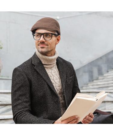 Men's Newsboy Hat Set - Adjustable Cadet Cap in Black, Grey, and Coffee (3 Pieces) | Satinior - Buy Online on GoSupps.com