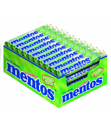 Mentos Soft Candy with Green Apple - Box of 40 Rolls