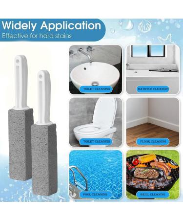 Buy Tzqfroce Pumice Stone Toilet Cleaner - 4 Piece Set for Kitchen Bathroom & Grill | Efficient Cleaning Tool with Handle - Gray & White - Buy Online on GoSupps.com