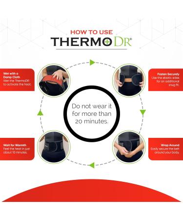 ThermoDR Self-Heating Back Support Belt with Infrared Technology, Tourmaline Gemstones & Magnets - Extra Lower Back Support for Men & Women - Buy Online on GoSupps.com