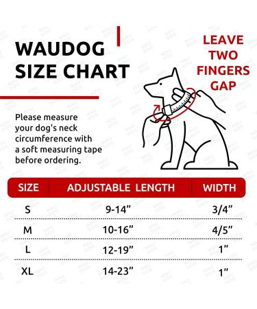 Waudog Adjustable Nylon Dog Collar - Large & Medium Dogs | Pink Watermelon 23-35 cm 15 mm Width | Durable & Stylish Neck Band for Puppies - Buy Online on GoSupps.com