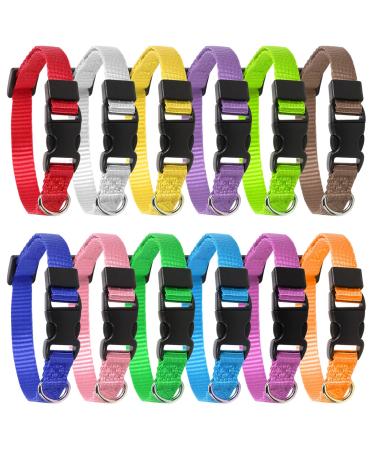 Yorgewd 12 Pack puppy neck bands adjustable dog safety ID-neck bands for puppies small dogs and cats ((multicolor 17-26cm))) - Buy Online on GoSupps.com