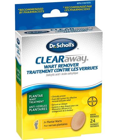 Dr. Scholl's Clear Away Plantar Wart Remover 24 Count - Fast & Effective Treatment - Buy Online on GoSupps.com