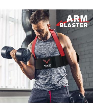 Buy Tikaton Arm Blaster with Wrist Bandages - Adjustable Biceps & Triceps Isolator for Bodybuilding | Black Aluminum Arm Curl Device - Buy Online on GoSupps.com
