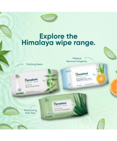 Himalaya Moisturising Aloe Vera Facial Wipes - 25 Wipes | Hydrating & Refreshing Skincare | International Shipping Available - Buy Online on GoSupps.com