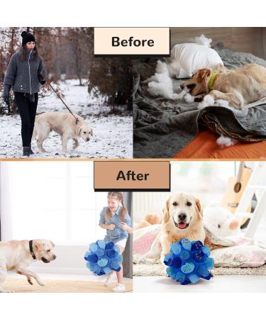 Snuffle Ball Toy for Dogs - Interactive Portable Sniffing Toy for Small & Medium Pets - Blue - Buy Online on GoSupps.com