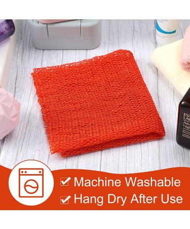 African Long Bathing Net Sponge | Shower Body Scrubber | Back Scrubber for Skin Smoother | Orange Color - Buy Online on GoSupps.com
