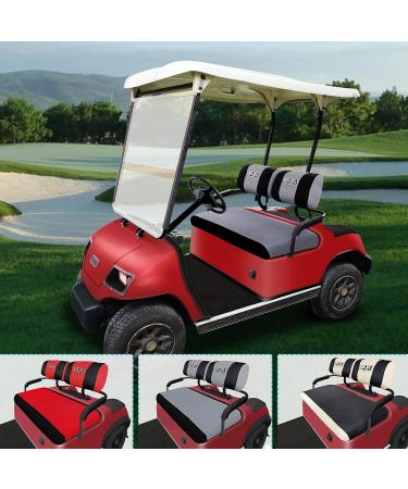 10L0L Golf Cart Seat Covers for Yamaha, Club Car, E-Z-GO - Washable Breathable Mesh Cloth - Black+Gray - Buy Online on GoSupps.com