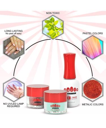Dip Powder Top Coat Set - 3 x 15ml Bottles for 21 Days of Vibrant Nails | No UV/LED Needed - Buy Online on GoSupps.com