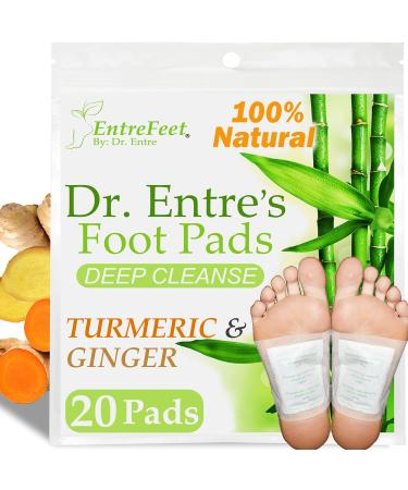 Turmeric & Ginger Detox Foot Patches 20 Pack: Detox Foot Pads Deep Cleansing to Remove Toxins & Sleep Better Foot Detox Patches 20 Count (Pack of 1)