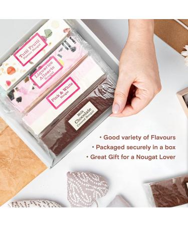 Nougat Gift Box - Nougat Bar Selection of 8 Flavours (8 x 130g) in a Box Individually Wrapped Nougat Sweets | Gifts for Dad Grandad Step Dad Men Boyfriend Brother Son - Buy Online on GoSupps.com