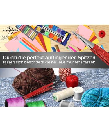 High-Quality Pointed Tweezers 9.5 cm - Red Stainless Steel - International Shipping Available - Buy Online on GoSupps.com