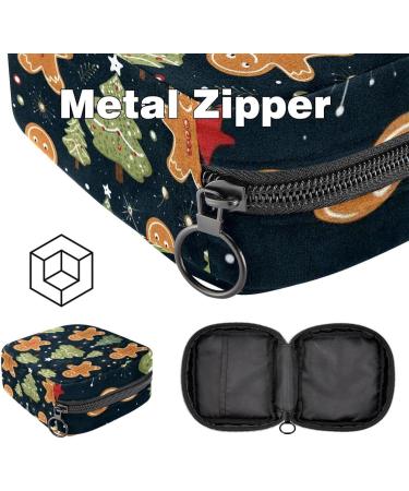 Shop MuooouM Christmas Gingerbread Pattern Storage Bags for Women - Portable Menstrual Cup & Zipper Pouch for Teenagers & Girls - Buy Online on GoSupps.com