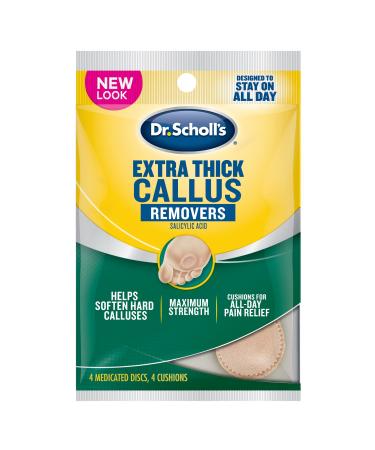 Dr. Scholl's Extra Callus Removers, Extra Thick Pads, 4 Count New Packaging