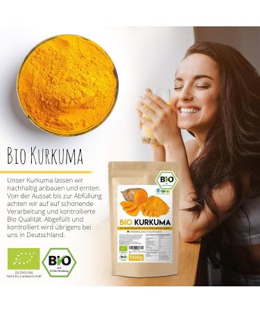 Organic Turmeric Powder 1kg - Certified Bio Controlled Cultivation Premium Curcuma Powder in Germany - Buy Online on GoSupps.com