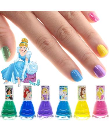 Disney Princess Castlebox Nail Polish Set | Non-Toxic Peel-Off Water-Based Formula | Safe Quick Dry Polish for Kids | 18 Pcs Opaque Colors | Ages 3 - Buy Online on GoSupps.com