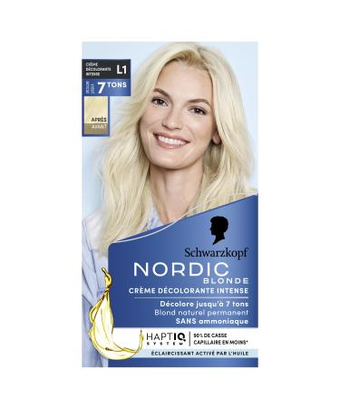 Nordic Blonde L1 - Intense Bleaching Cream - Anti-Yellow Tones - Anti-Breakage Technology - Bleaches Up to 7 Tones - Ammonia Free - L1