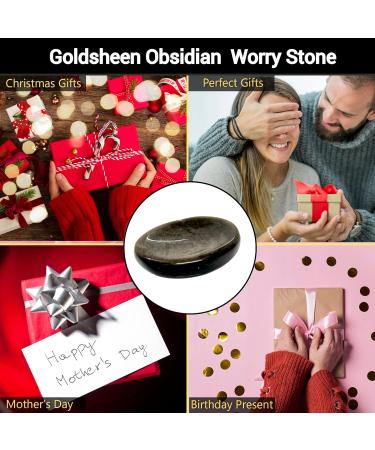 Opalite Crystal Thumb Stone - Natural Healing for Stress Relief | Gold Sheen Obsidian - Buy Online on GoSupps.com