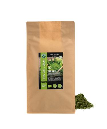 Organic garlic (500g) wild garlic leaves organic wild garlic from controlled organic cultivation 100% natural without additives wild garlic organic wild garlic leaves 500 gr