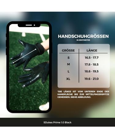 SDukes Prime 1.0 American Football Gloves for Receivers - Black | International Shipping Available - Buy Online on GoSupps.com