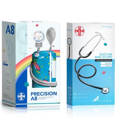 Buy AISI Pediatric Blood Pressure Monitor - Professional Aneroid Classic Model with Stethoscope | Precision A8 | 24 Months Guarantee - Buy Online on GoSupps.com