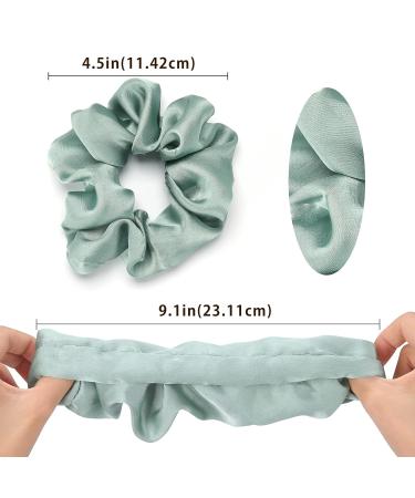 Buy 6 Silk Scrunchies for Women - Soft Elastic Hair Ties in Brown Chocolate Lilac Green White & Black - Perfect for All Hair Types - Buy Online on GoSupps.com