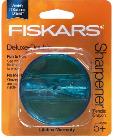 Fiskars 12-95854J Back to School Supplies Deluxe Double Pencil Sharpener  Color Received May Vary - Buy Online on GoSupps.com