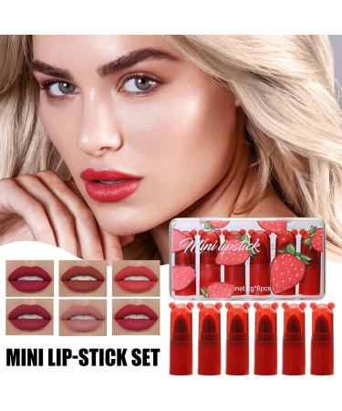  JINGLING JINGLING Set of 6 Glossy Lipsticks for Women Beginners Family Friends Beauty Daily Use Office and Evening - Buy Online on GoSupps.com