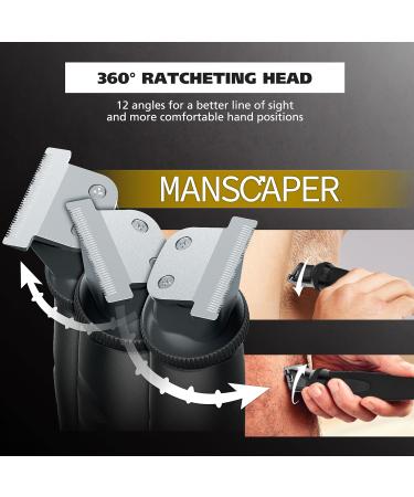 Wahl Manscaper Reach 360 Cordless Body & Beard Trimmer for Men - Precision Grooming with No-Slip Grip | Model 3025951 | International Shipping Available - Buy Online on GoSupps.com