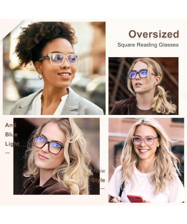 Buy EASY READ 3 Pairs Women's Reading Glasses - Blue Light Blocking Anti-UV Spring Hinge - Black Pink Beige 2.0x - Buy Online on GoSupps.com