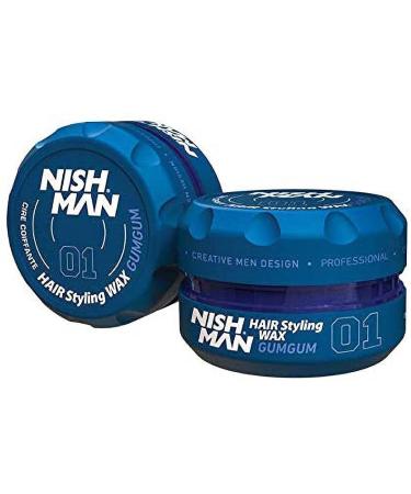 Nish Man Hair Styling Gel Hair Wax for Men 150 ml | Edge Control | Ultra High Strong Hold | Hair Clay Aqua Wax | Wax Stick Hair | Men's Hair Gel (01 GumGum) - Buy Online on GoSupps.com